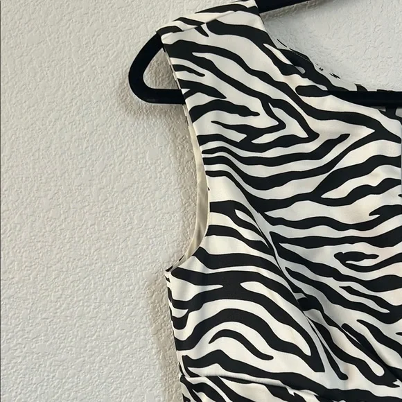 Zebra Print Sleeveless Dress - Picture 4 of 7